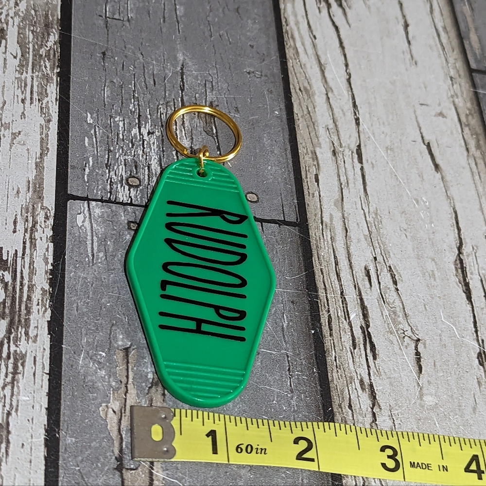 2 for $4 Item: Rudolph Acrylic Retro Motel Keychain NEW! - Picture 3 of 4